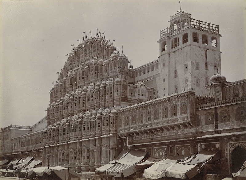 Hawa Mahal (Palace of Winds) in Jaipur, Rajasthan c1895