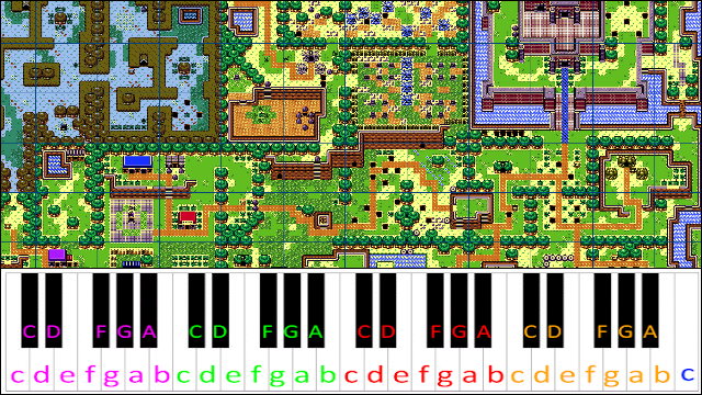 Overworld (The Legend of Zelda: Link's Awakening) Piano / Keyboard Easy Letter Notes for Beginners
