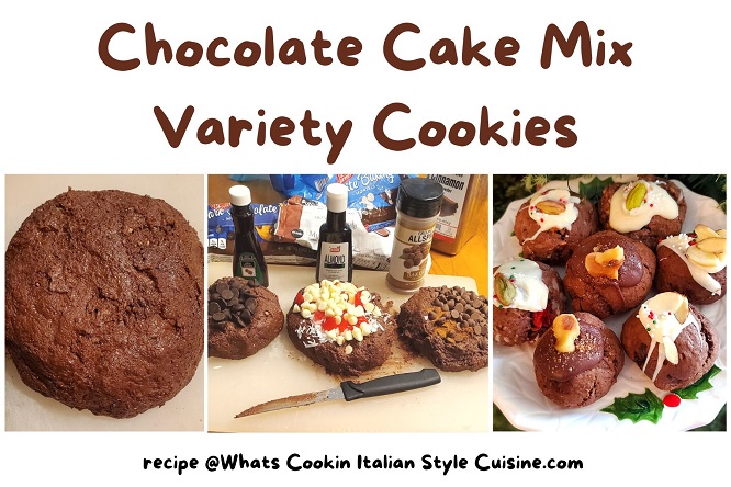 chocolate cake mix variety cookies