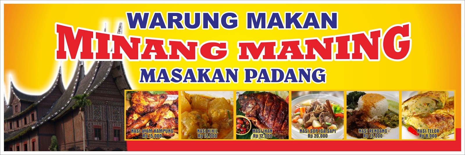 Contoh Desain Spanduk  Masakan Padang kumpulan gambar spanduk 