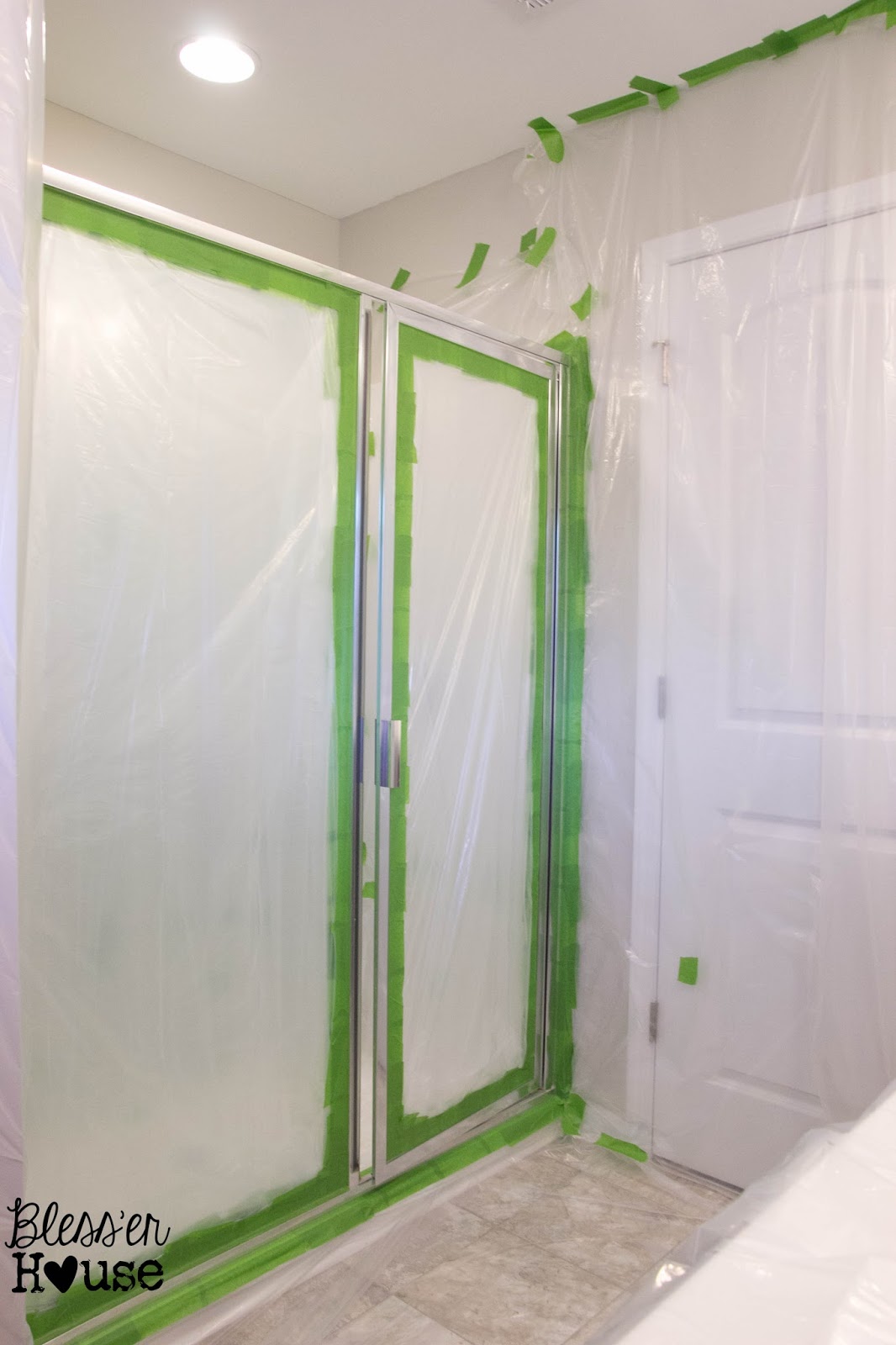 How NOT To Paint A Shower Door And How To Fix Spray Paint Mistakes