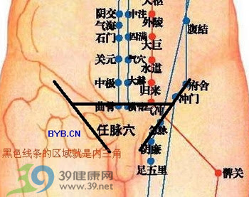 急脈穴、衝門穴、府舍穴穴位 - 穴道按摩經絡圖解 | Source:www.39.net/