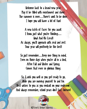 Welcome back poems like these are a great way to boost staff morale by showing your staff how much you appreciate them.