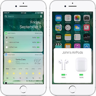 AirPods charge with Batteries widget