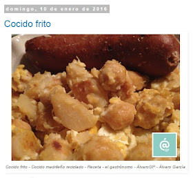 Recetas TOP10 de el gastrónomo en enero 2016 - ÁlvaroGP - Álvaro García Receta Cocido frito