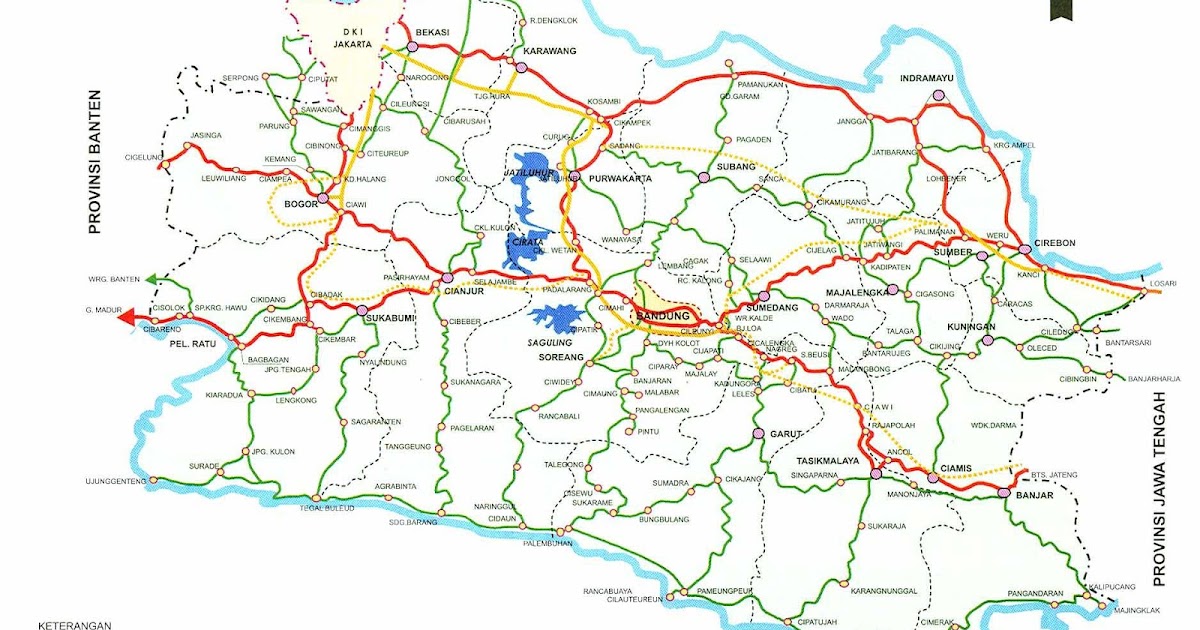 Peta Jawa Barat Lengkap Dengan Daftar 18 Kabupaten Dan 9 Kota
