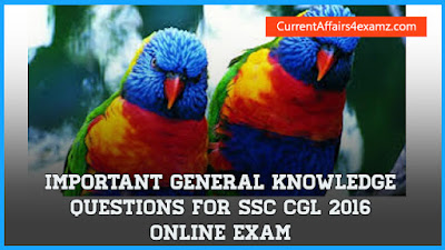 General Knowledge Questions for SSC CGL 2016