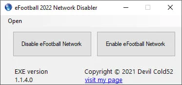 eFootball 2022 Network Di̇sabler v4.1