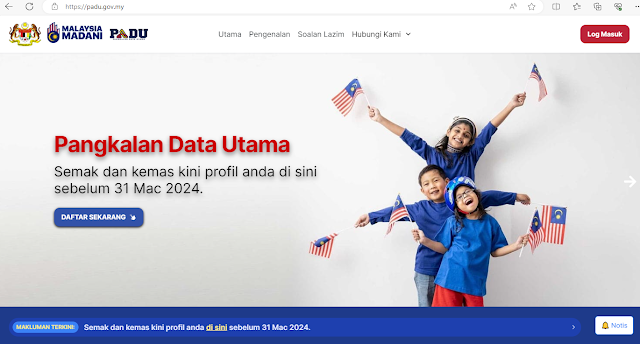 Cara Daftar Pangkalan Data Padu Malaysia