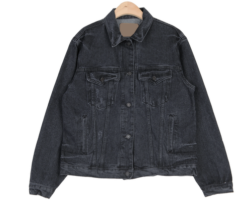 Black Washed Denim Jacket