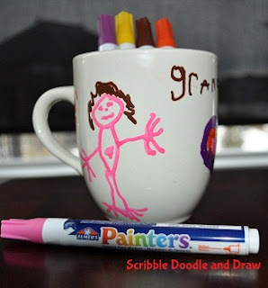 Have kids draw on a mug for mother's day