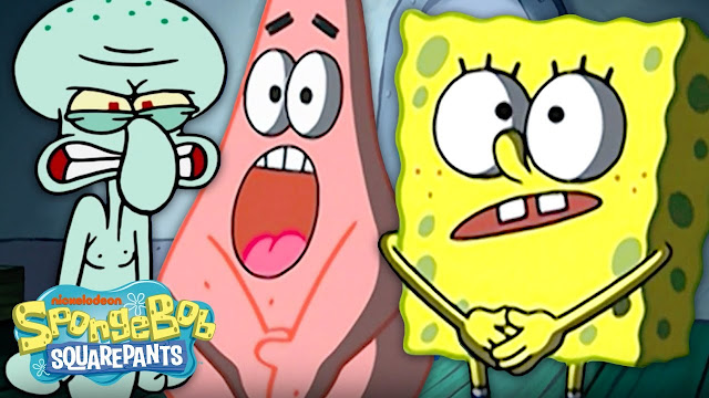 Squidward Tentacles, Patrick Star and SpongeBob SquarePants in the nude