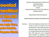 Download Permendikbud No 15 Tahun 2018 Tentang Pemenuhan Beban Kerja Guru, Kepala Sekolah, dan Pengawas Pdf