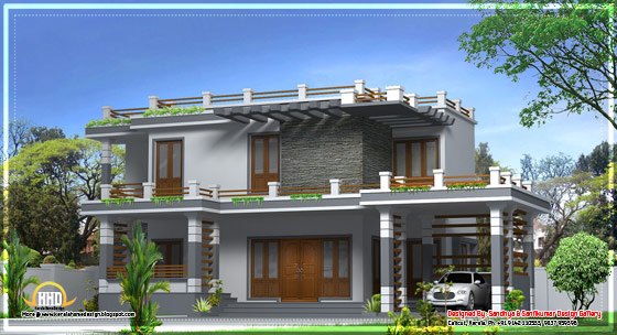 Modern home design in Kerala - 2520 Sq.Ft. - April 2012