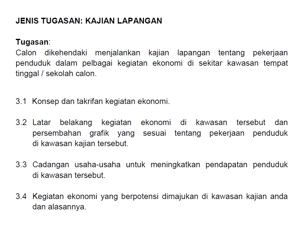 Contoh Jawapan Tugasan Geografi PT3 2015 Kegiatan Ekonomi