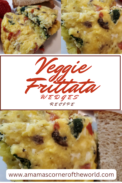 Pinnable Image for a Veggie Frittata Wedges recipe