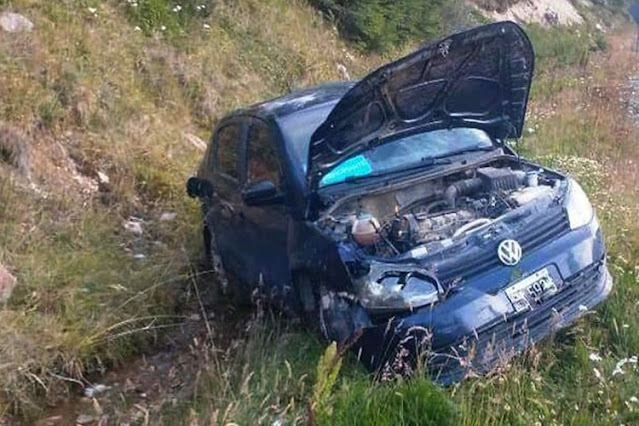 Despiste y vuelco en la Ruta 3, conductora lesionada