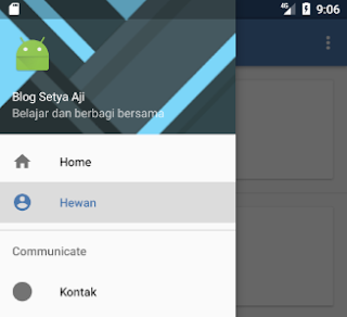 Menggabungkan Data ListView dengan Navigation Drawer Android