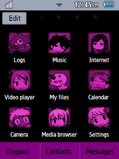 Anime Fairy Tail 003 Samsung Corby 2 Theme Menu