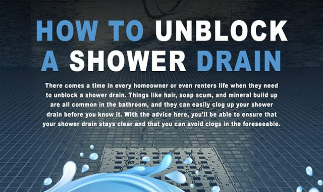 How to Unblock a Shower Drain #infographic