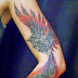 Stylish Sparrow Sleeve Tattoo For Women