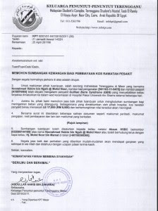 Contoh Surat Permohonan Bantuan Kewangan Perubatan Contoh Surat