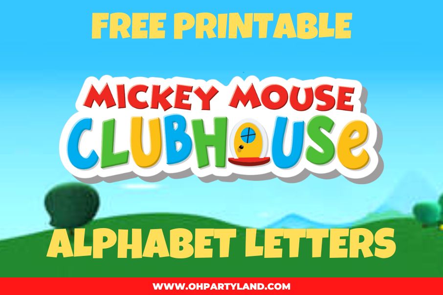 free printable mickey mouse clubhouse alphabet letters PDF