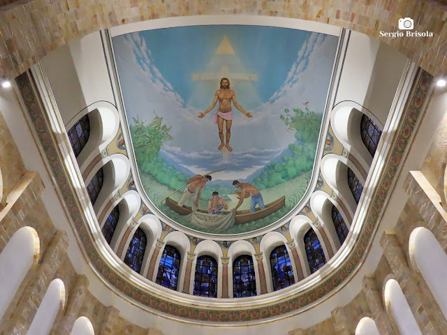 Vista do afresco do Altar da Paróquia Nossa Senhora Aparecida de Moema - São Paulo