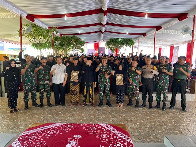 Dandim 0726/Sukoharjo Hadiri Wasbang Gerbang Paramuda Nusantara Ds. Karangwuni, Kec. Weru.