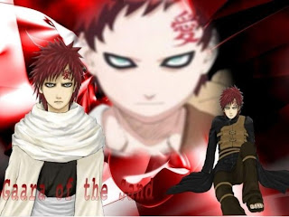 gaara naruto kanji cool shippuden of the desert sand