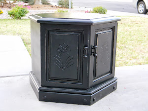 Black Shabby Chic End Table  *SOLD*