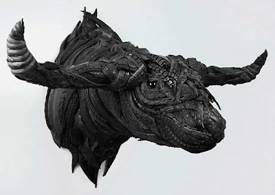 Stunning Animal Sculptures Made of Car Tires Seen On www.coolpicturegallery.us