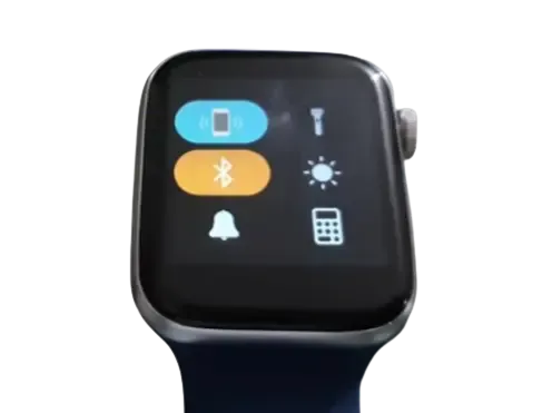 Photo of T500 smart watch with a white background