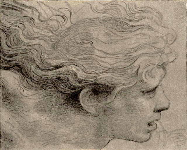 Raphaël /Rafaello Sanzio (1443-1520), Etude pour une ange de la fresque " Héiodore chassé du temple" Musée du Louvre, Paris