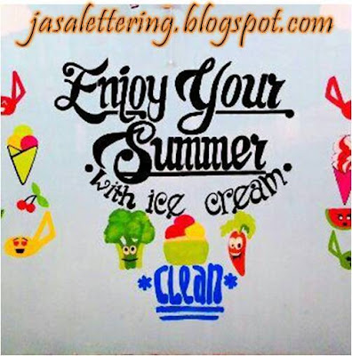 aniversary, hand lettering, jasa desain cafe, jasa lukis, jasa lukis dinding, jasa promosi, lettering cafe, menerima pemesanan desain, pesanan klien luar kota, souvenir pernikahan, ice cream cafe tegal