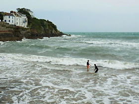 In the sea at Portmellon, Cornwall