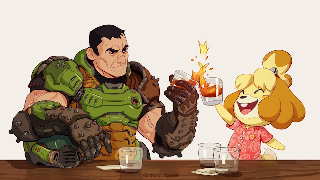 Doom Guy And Animal Crossing