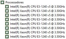 Xeon® E3-1240v5 (4-Core com HT)