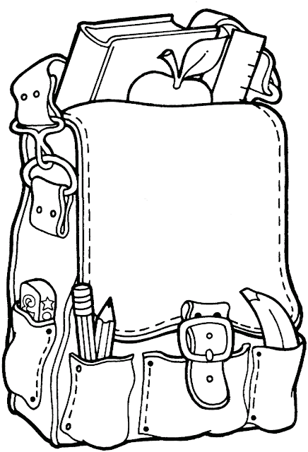 coloriage cartable enfant