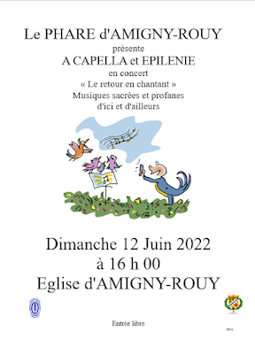 concert à Amigny-Rouy, le dimanche 12 juin 2022, à 16h en l'église