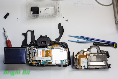 Canon EOS 60D DSLR, back panel removed