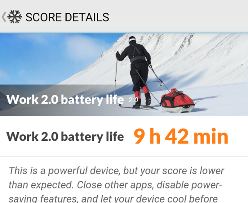 The battery of Nokia 2.3