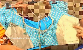 designer back neck blouse