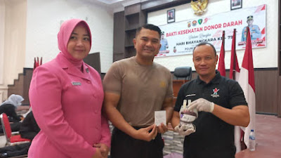 Donor Darah di Hari Bhayangkara Ke 79, Polres Aceh Timur Kumpulkan 117 Kantong Darah