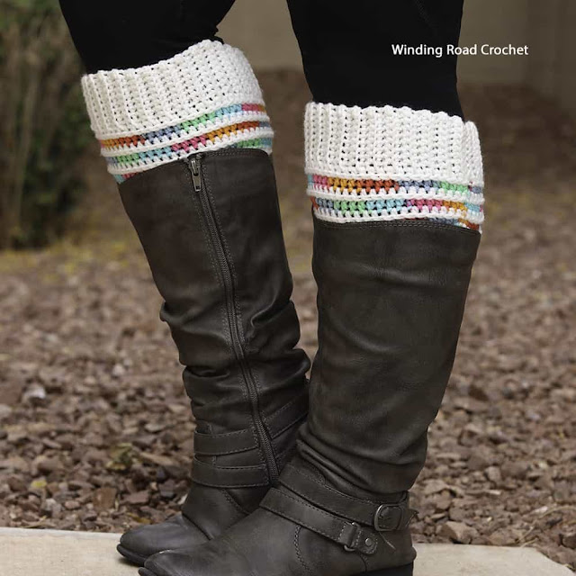 knee high crochet boot cuffs