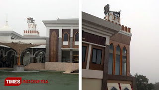 Menara Masjid Islamic Centre Indramayu Roboh, Publik Menyangkutpautkan Dengan Mega Korupsi