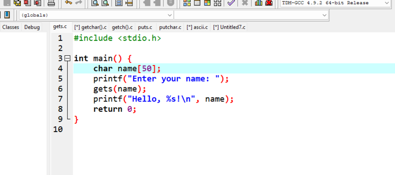 Variable and Data types in the C language.