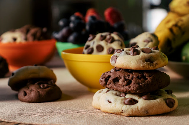 receita de cookie com gotas de chocolate