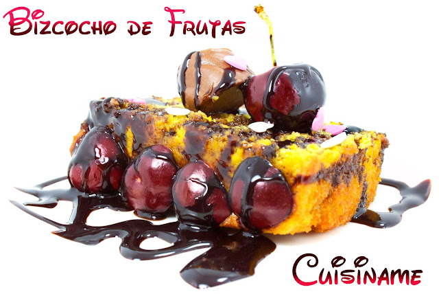 bizcocho, bizcocho casero, cake, bizcocho de frutas, postres, recetas de postres, yummy recipes, cerezas, uva, humor, curiosidades, recetas caseras, recetas originales