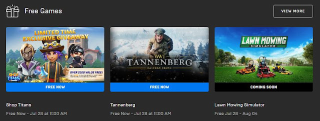 Free games on Epic Games store screenshot